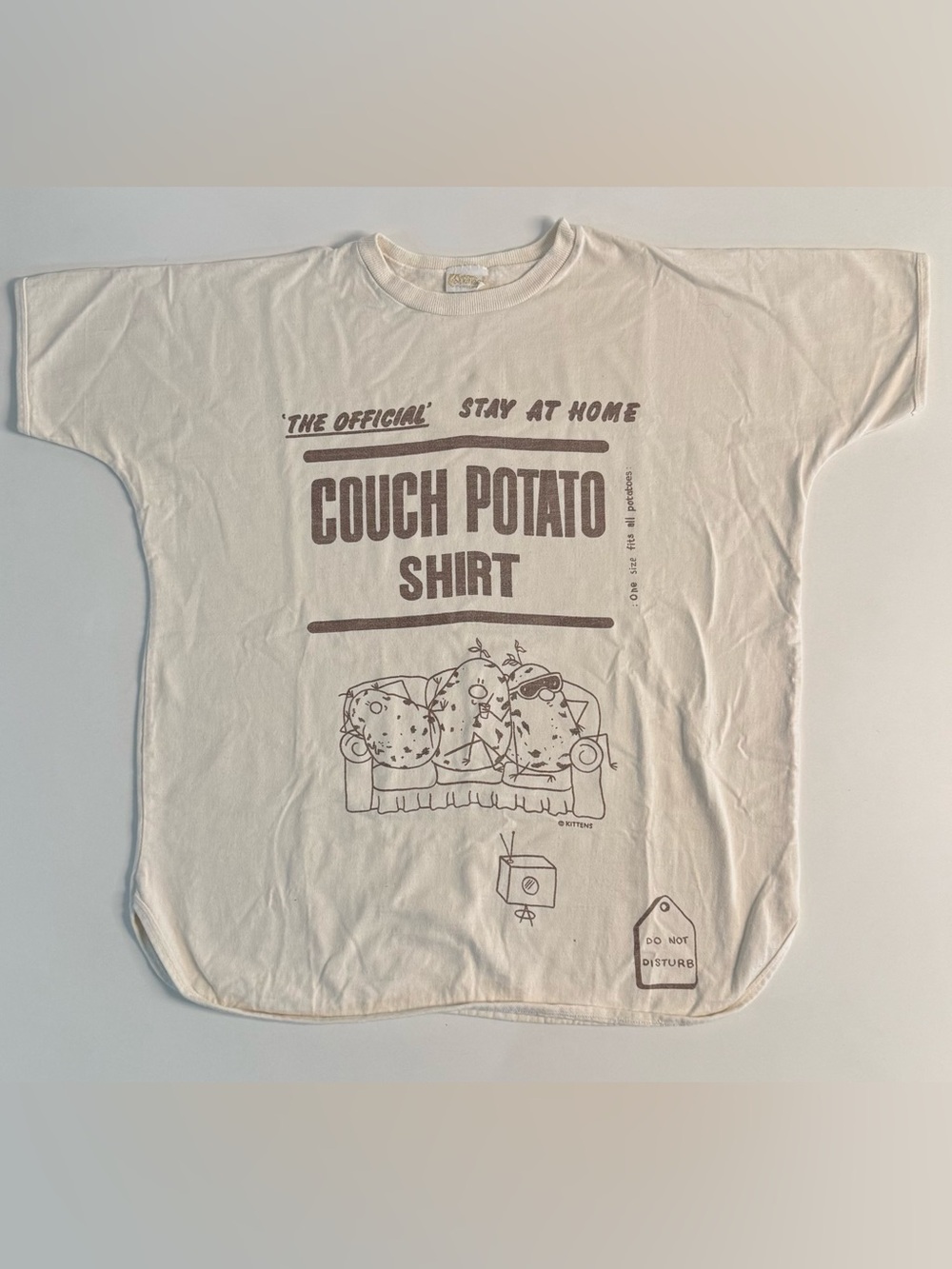 Vintage Kittens The Official Stay at Home Couch potato Shirt oversized One Size
